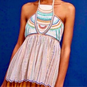 Anthropologie | Floreat | Halter Tank Top